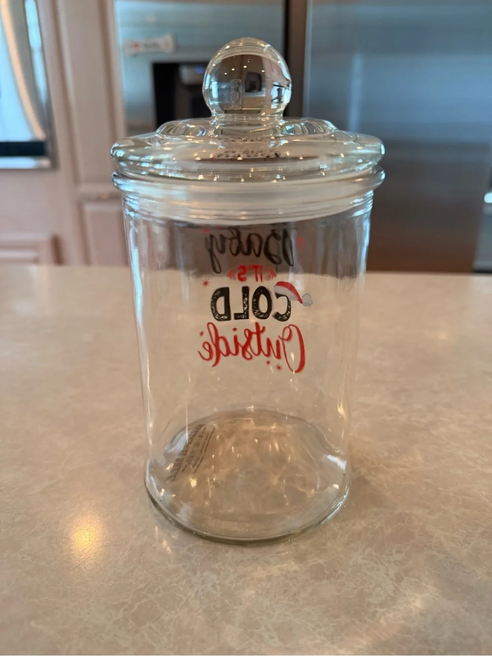 Glass jar “Baby It’s Cold outside”